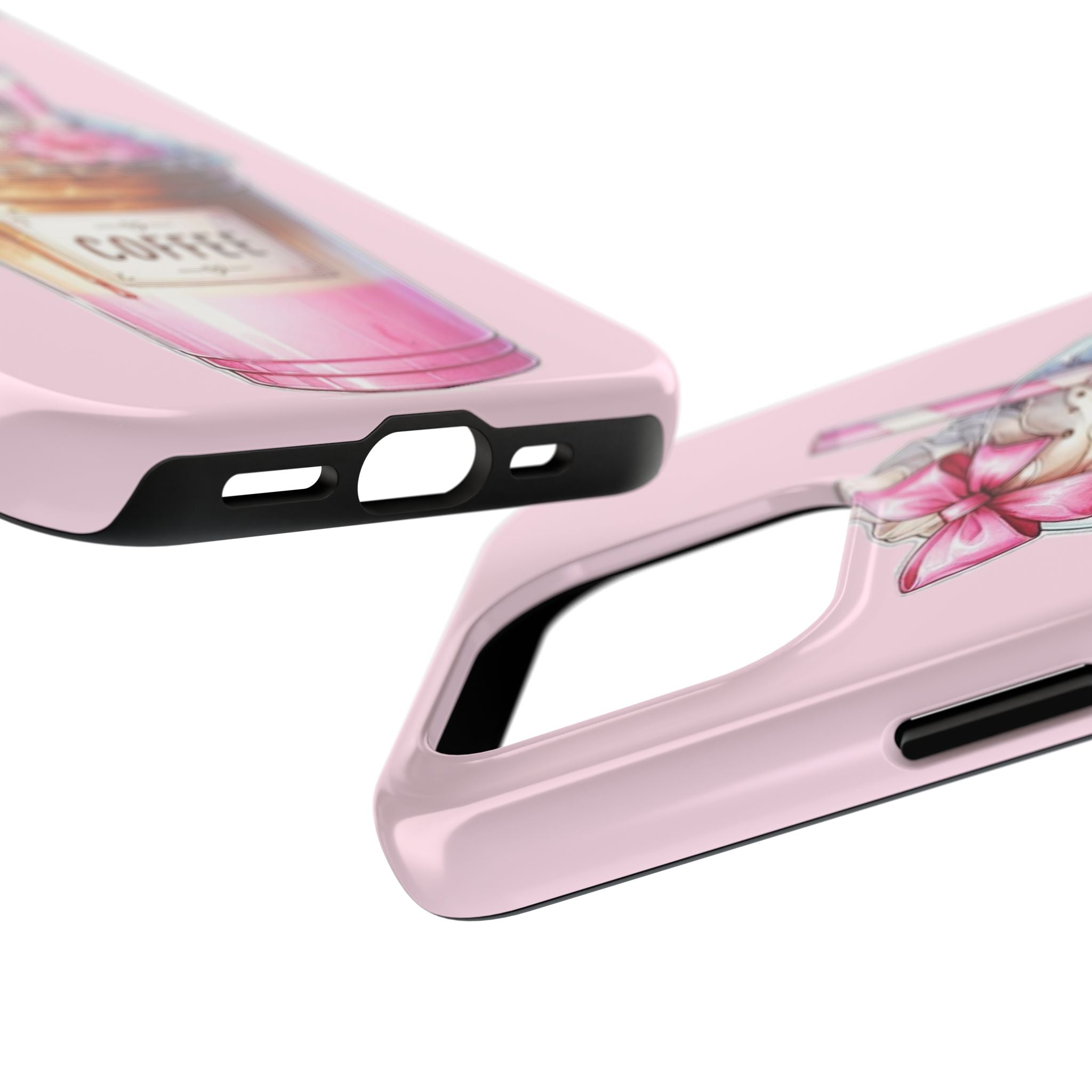 Cute Pink Coffee Phone Case — Kawaii Latte Tough Phone Case