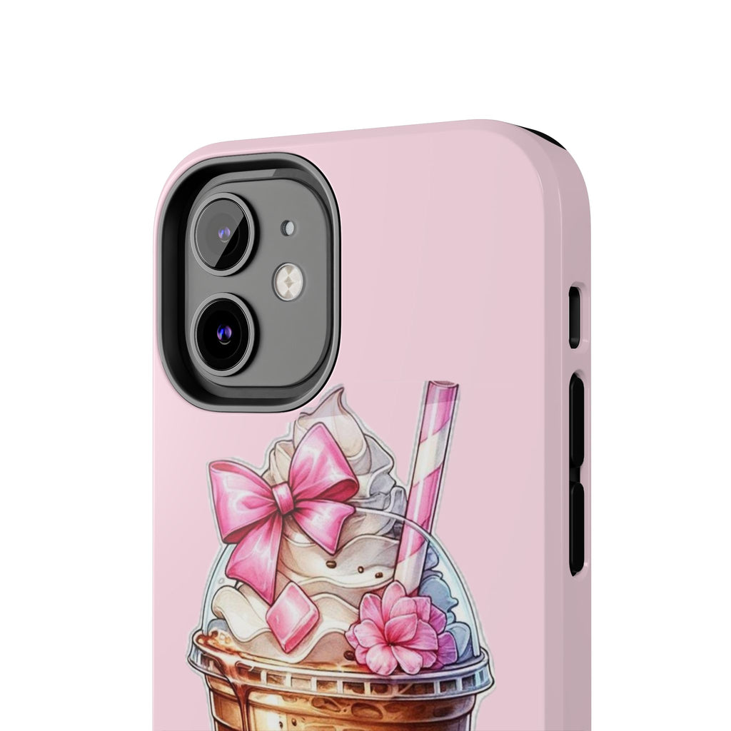 Cute Pink Coffee Phone Case — Kawaii Latte Tough Phone Case