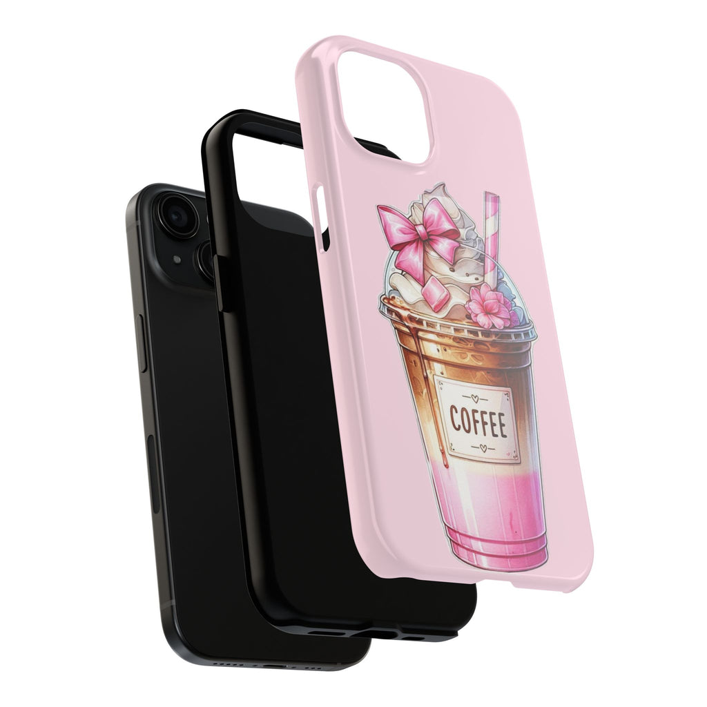 Cute Pink Coffee Phone Case — Kawaii Latte Tough Phone Case