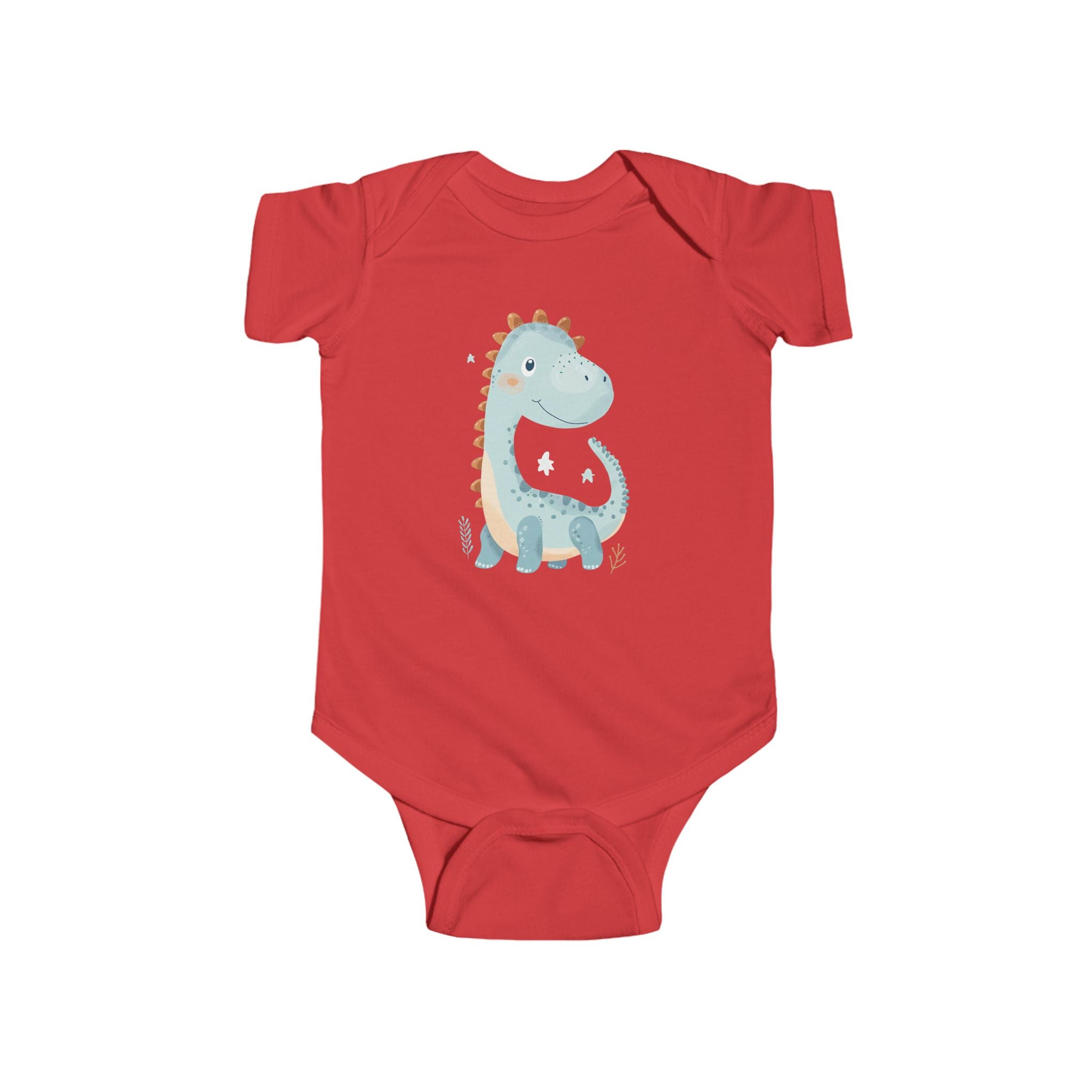Baby Bodysuit - Cute Blue Dinosaur Infant Onesie