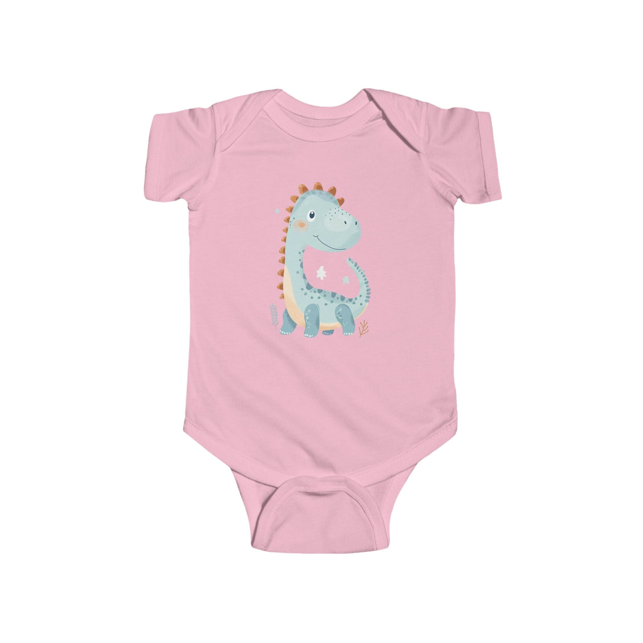 Baby Bodysuit - Cute Blue Dinosaur Infant Onesie