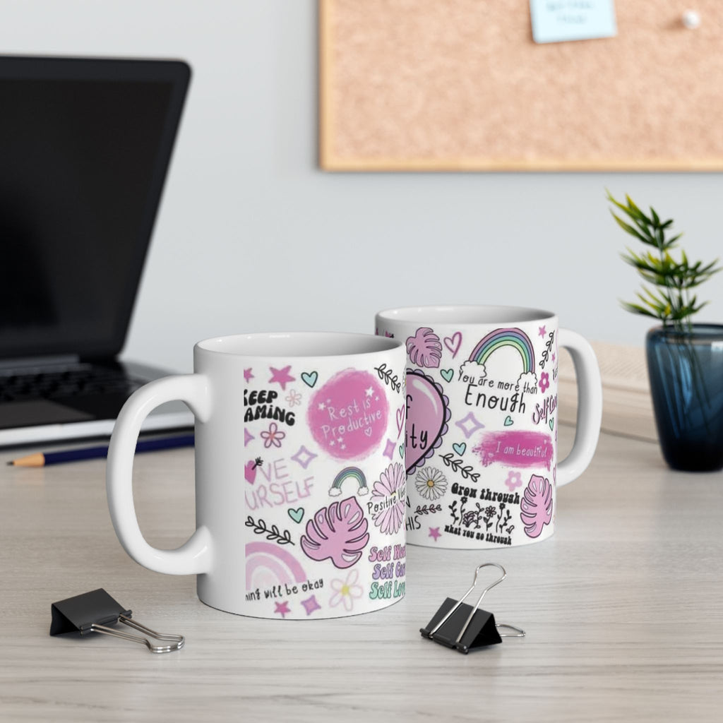 Positivity Mug — "Cup of Positivity" Inspirational Ceramic Coffee Mug (11oz/15oz)