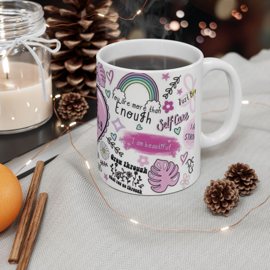 Positivity Mug — "Cup of Positivity" Inspirational Ceramic Coffee Mug (11oz/15oz)