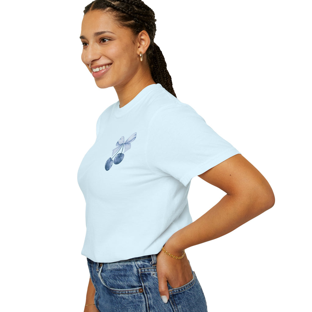 Blue Watercolor Cherries T-Shirt