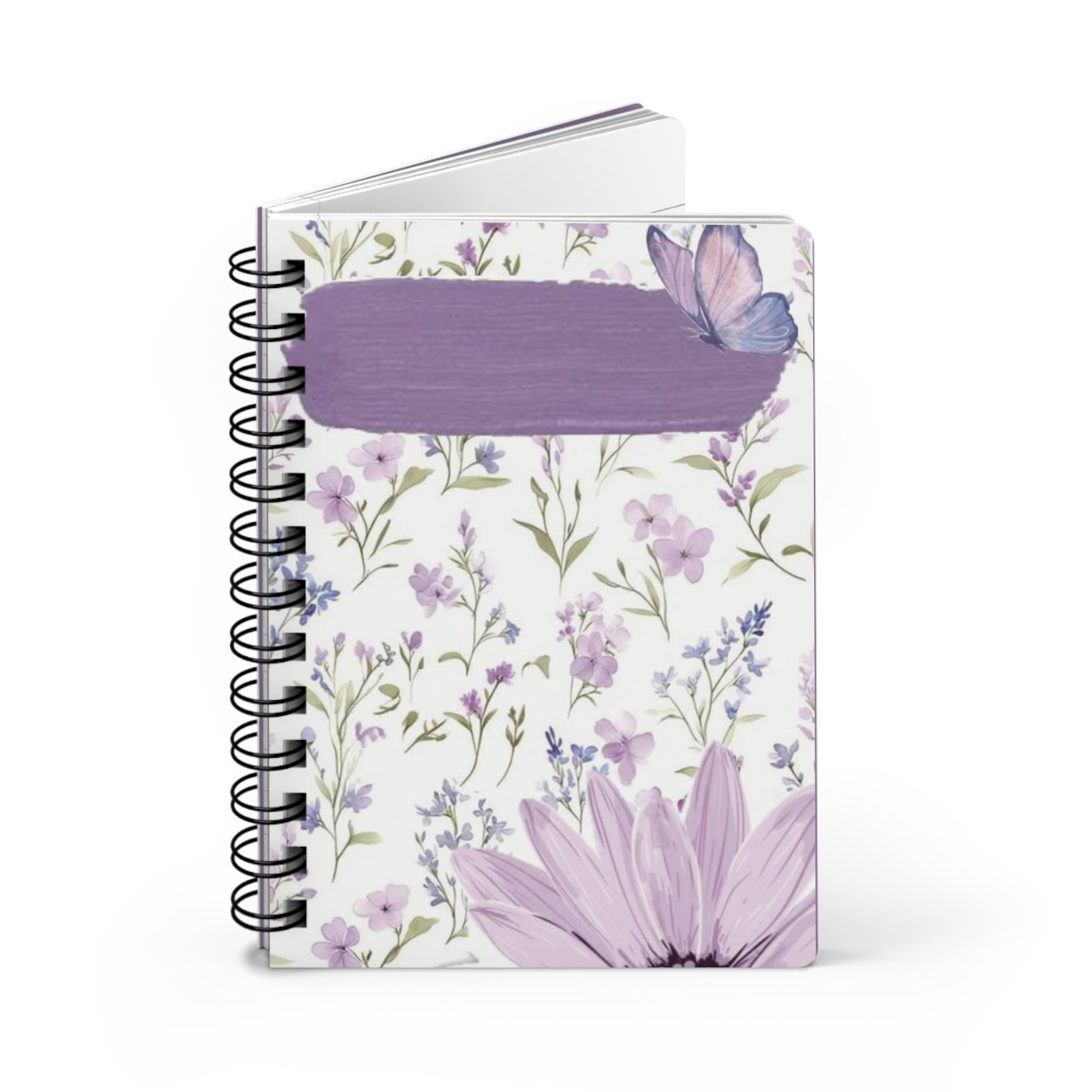 Purple Floral Butterfly Journal | Spiral Bound Notebook