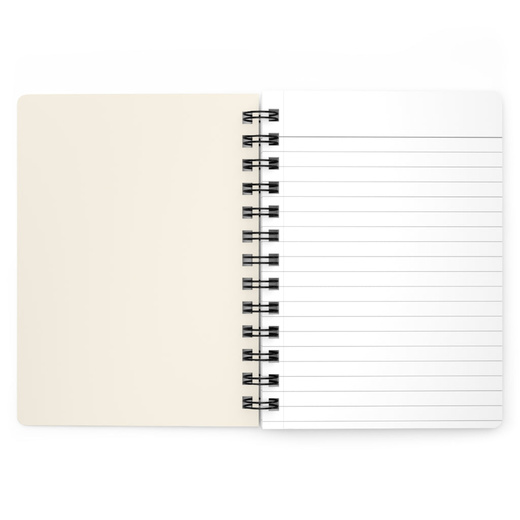 Cute Curly Girl Illustration Spiral Bound Journal | Pink Polka Dot Notebook