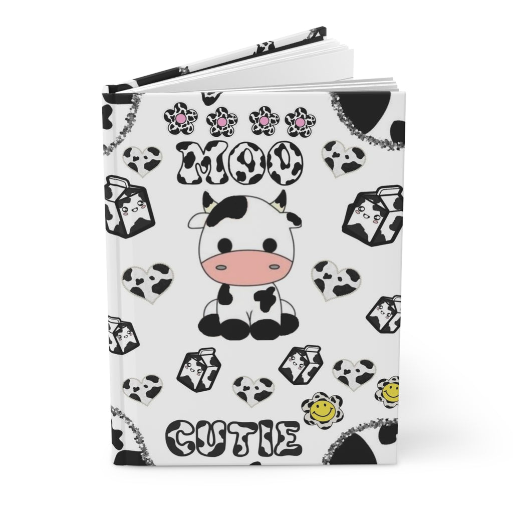 Cute Cow Pattern Hardcover Journal | Moo Cutie Notebook
