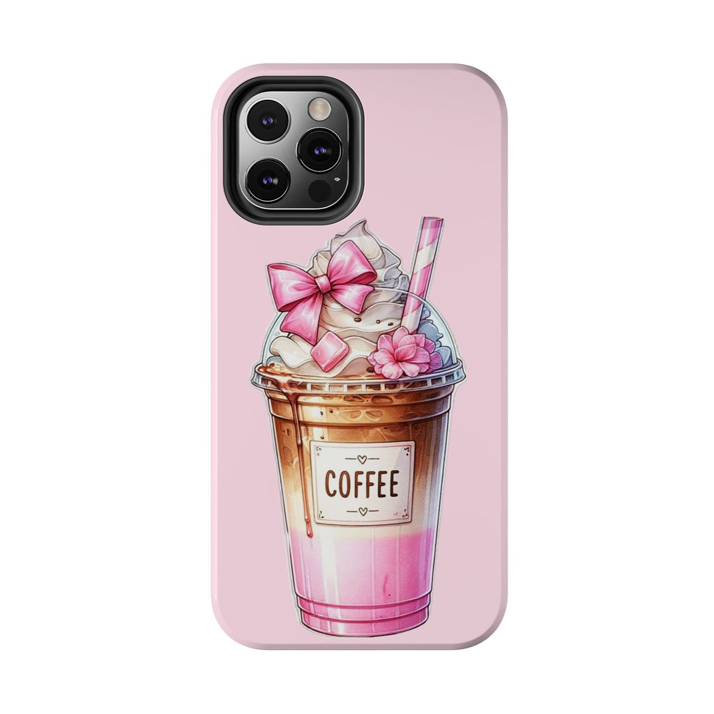 Cute Pink Coffee Phone Case — Kawaii Latte Tough Phone Case