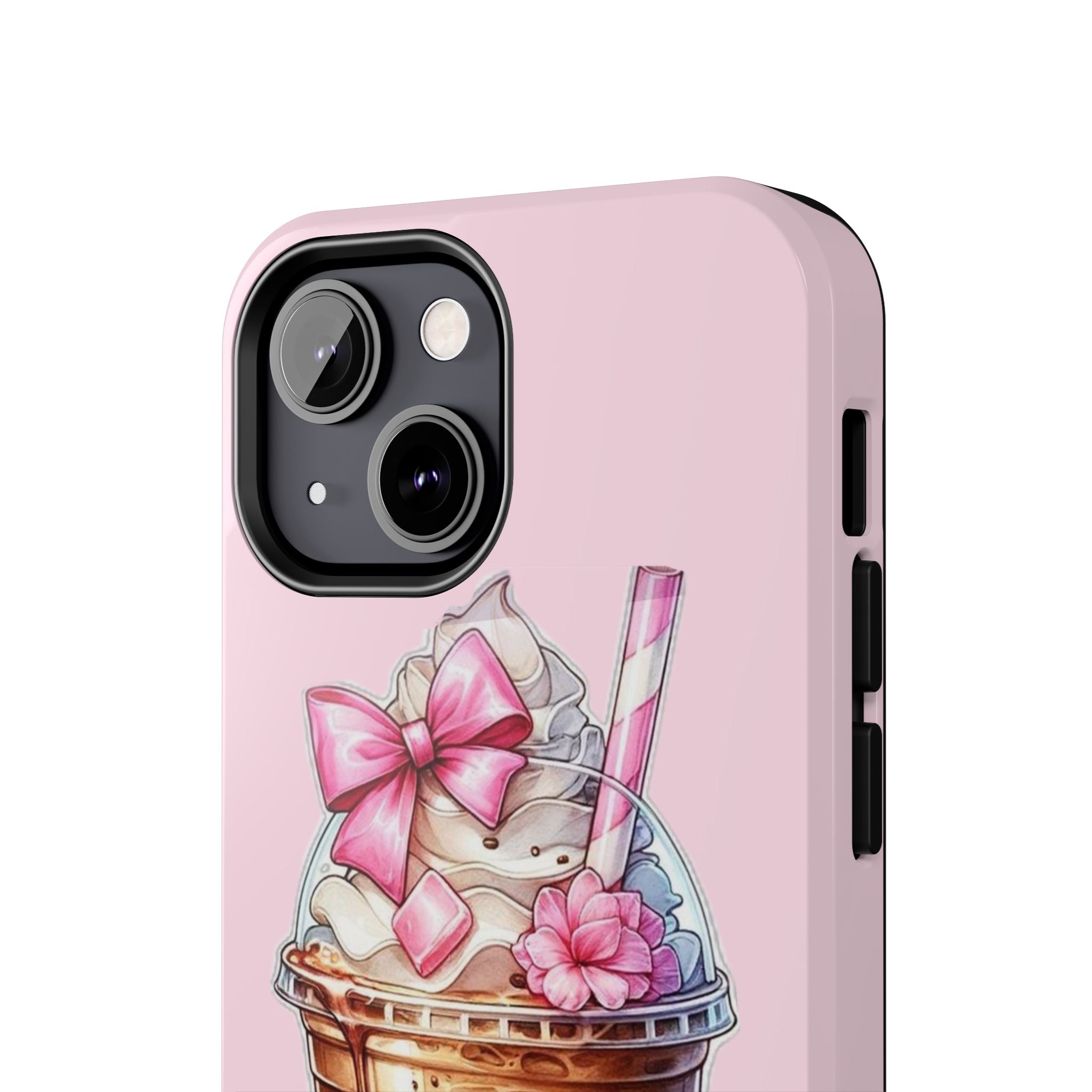 Cute Pink Coffee Phone Case — Kawaii Latte Tough Phone Case