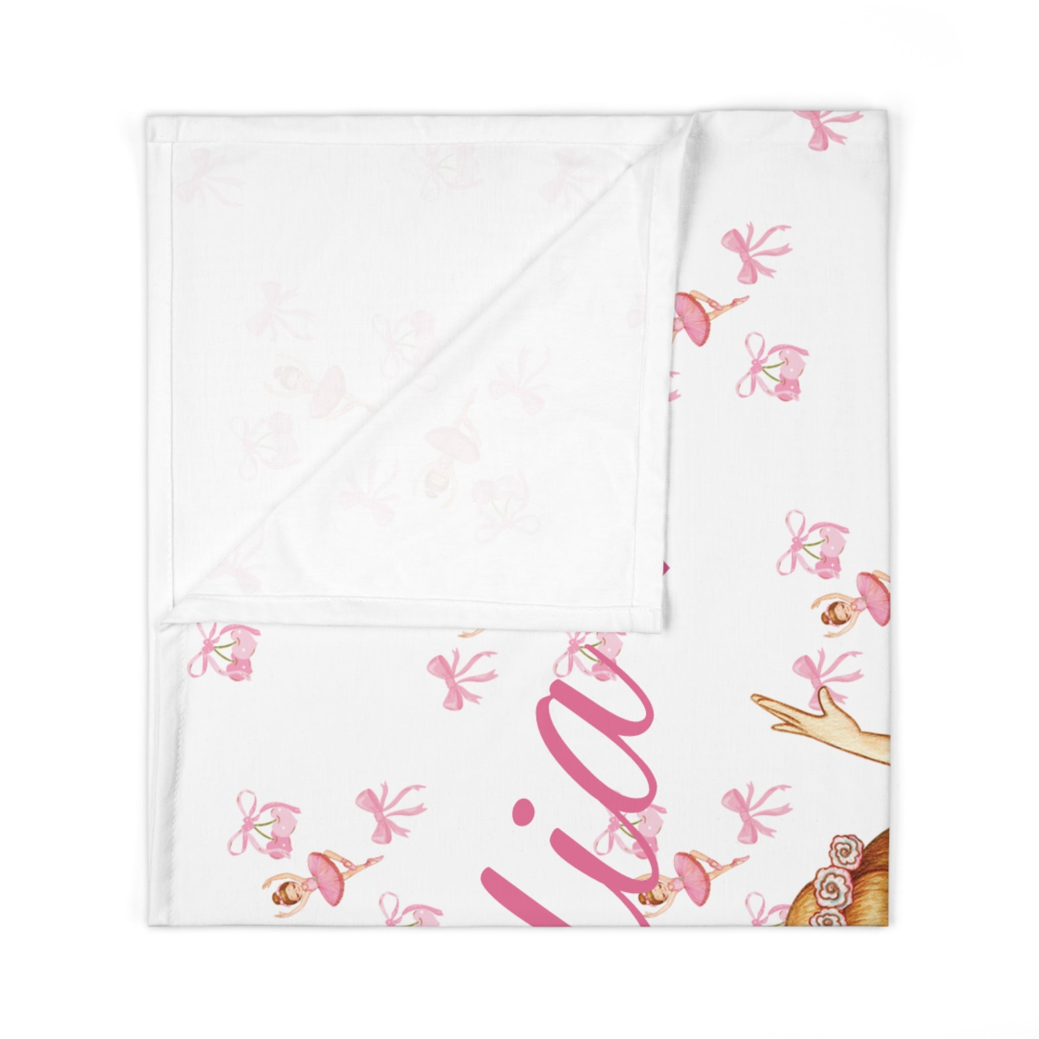 Ballerina Dance Name Baby Swaddle Blanket | Personalized Julia