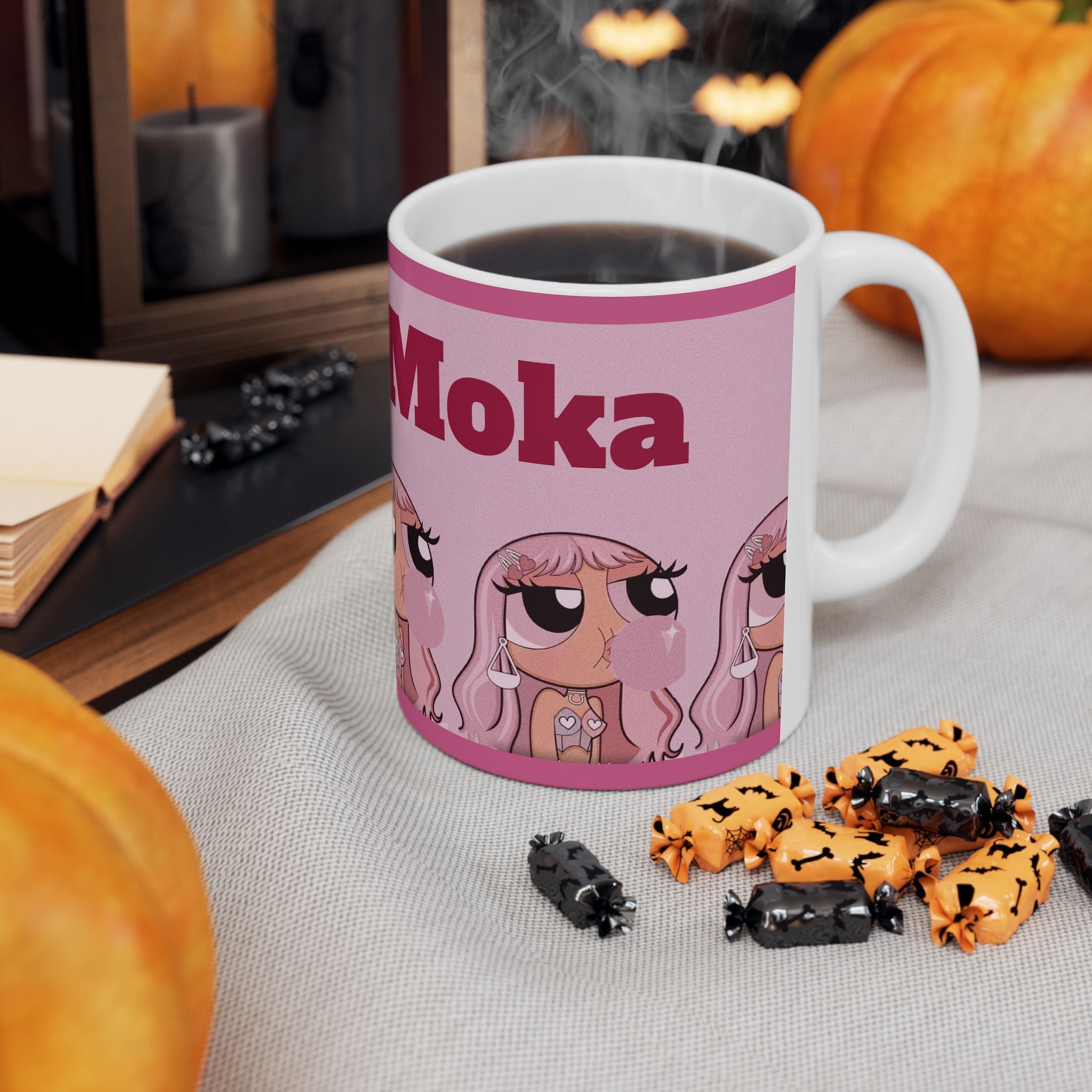Pink Bubblegum Doll Mug | Ceramic Coffee Cup