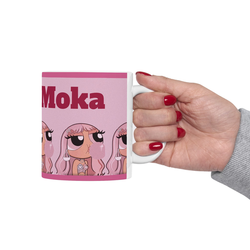 Pink Bubblegum Doll Mug | Ceramic Coffee Cup
