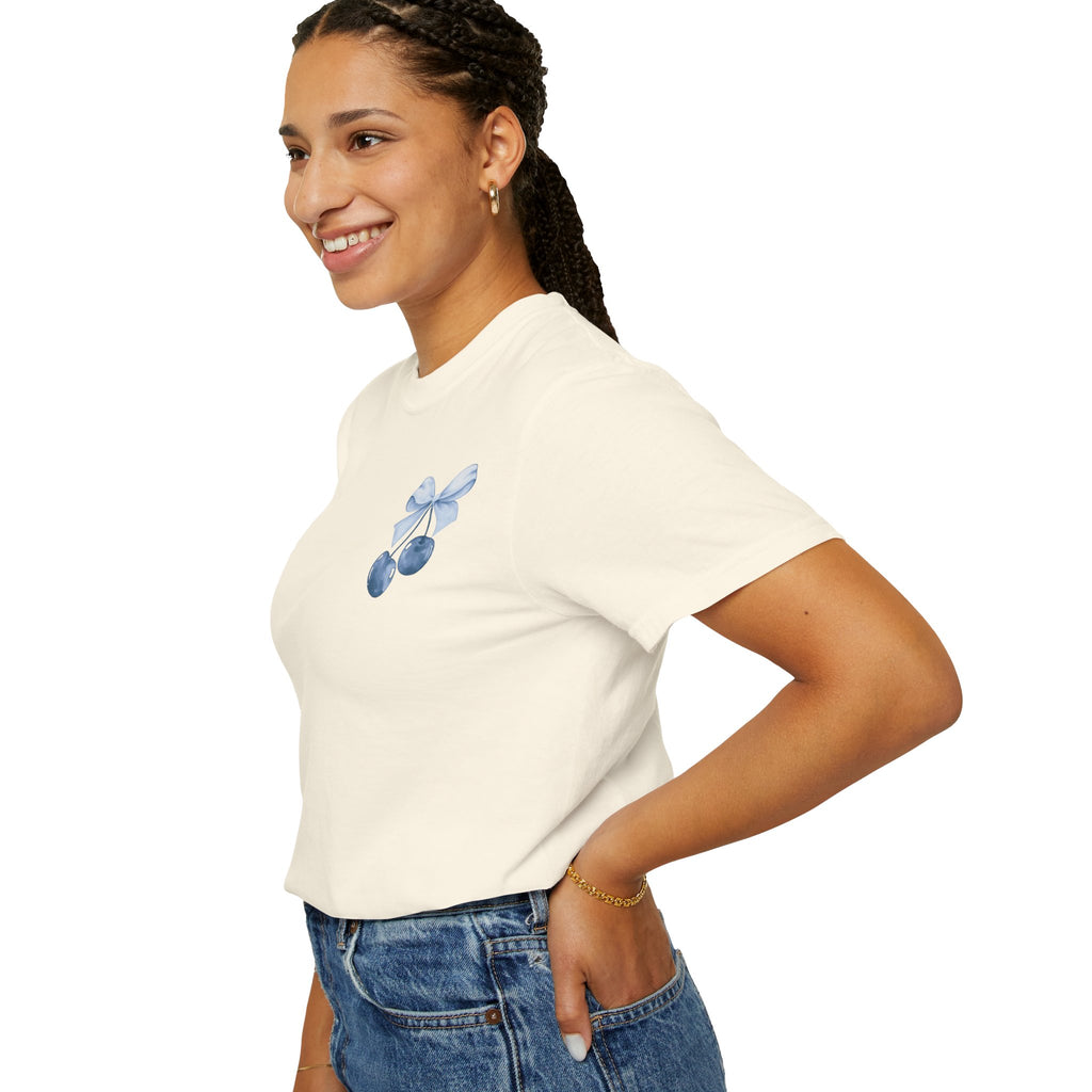 Blue Watercolor Cherries T-Shirt