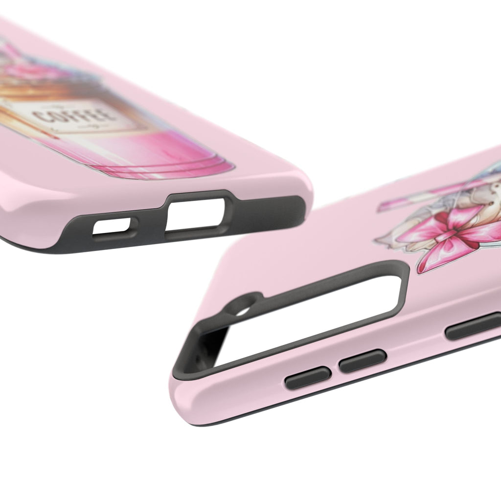 Cute Pink Coffee Phone Case — Kawaii Latte Tough Phone Case
