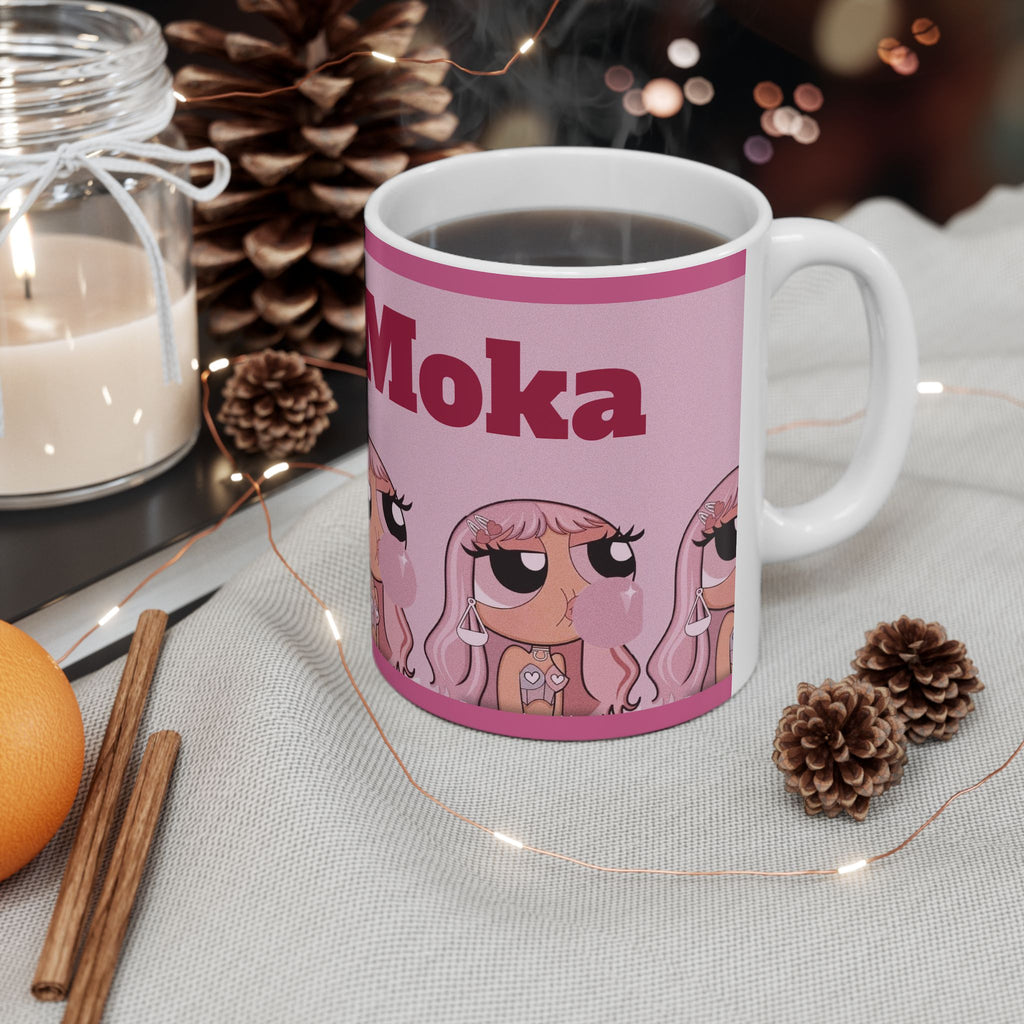 Pink Bubblegum Doll Mug | Ceramic Coffee Cup