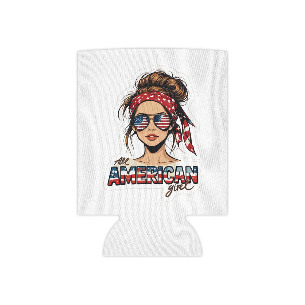 All American Girl Can Cooler | USA Fireworks Slim Koozie