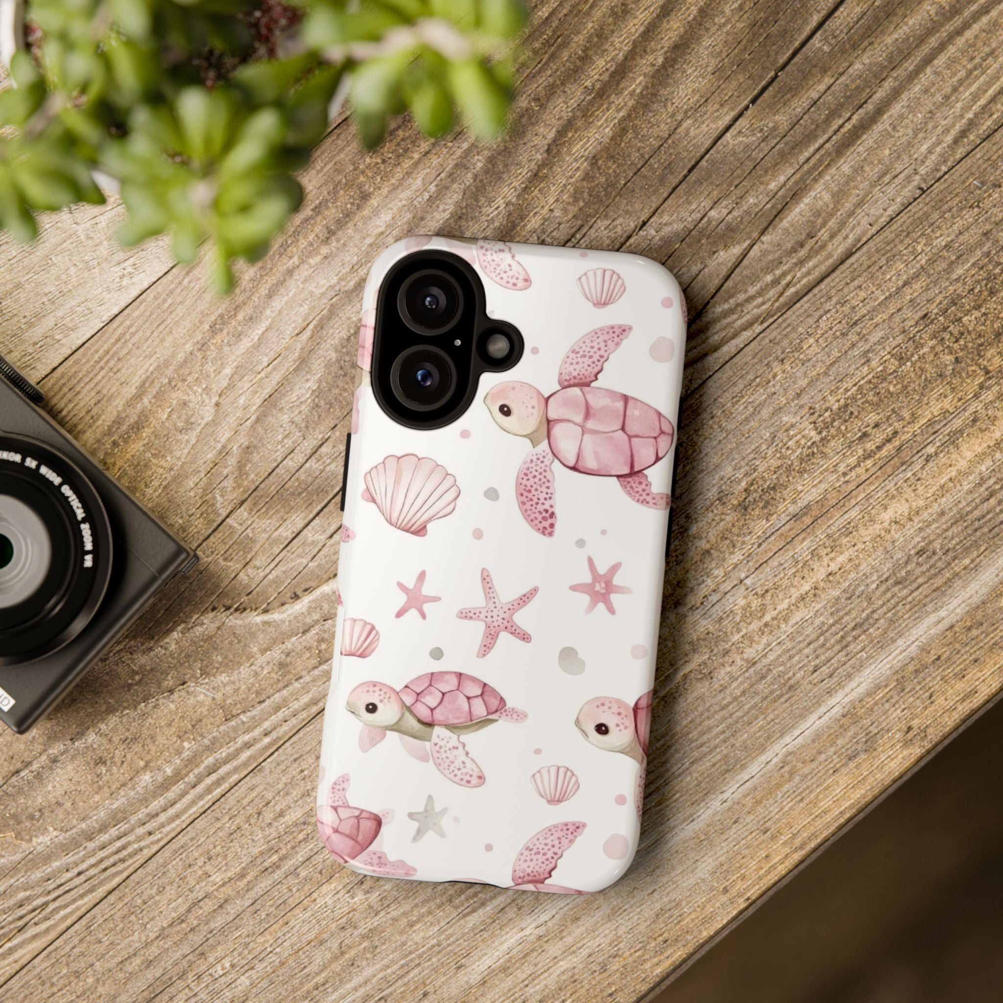 Pink Sea Turtle Pattern Phone Case | Tough Case