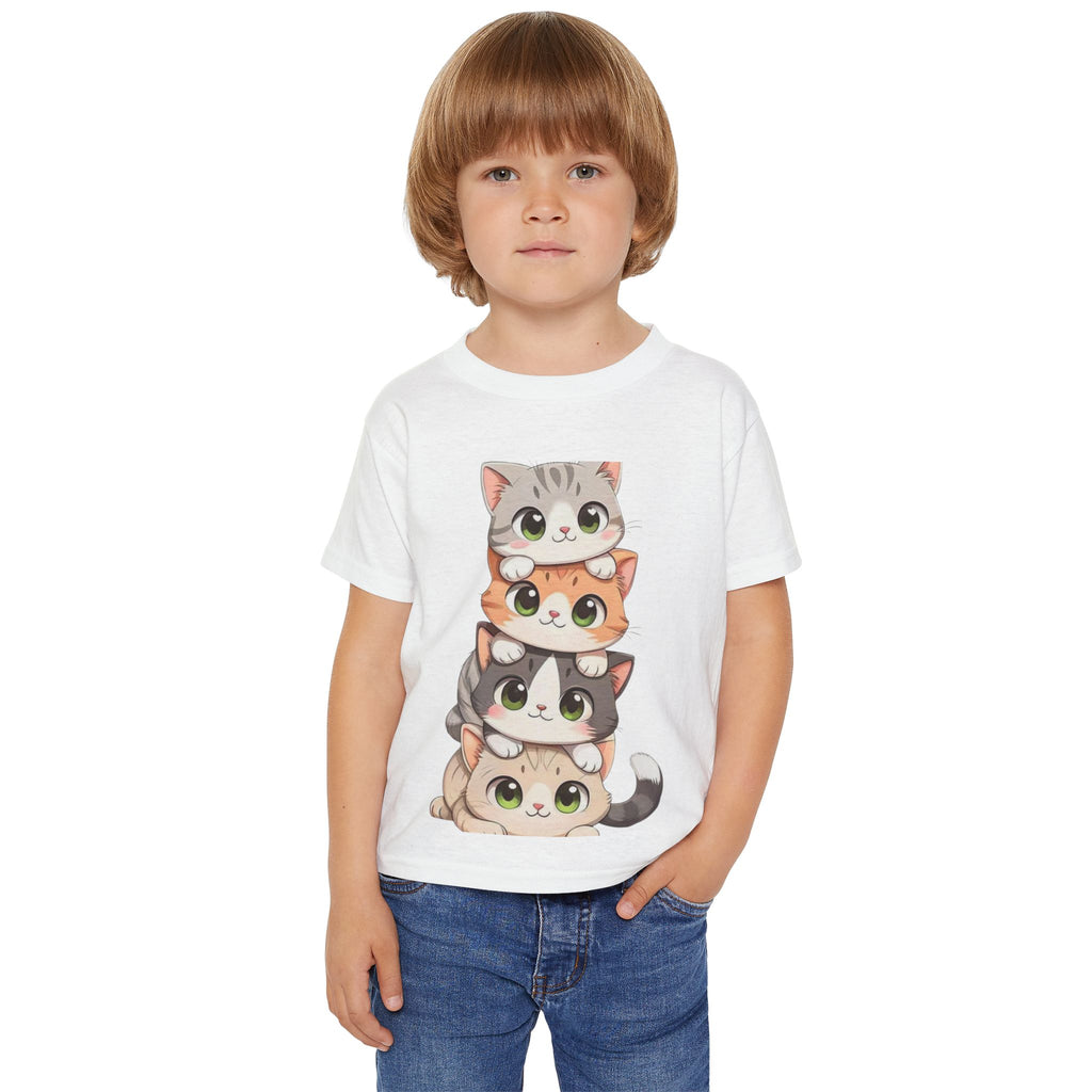 Stacked Cute Kittens Toddler T-shirt | Playful Cat Stack