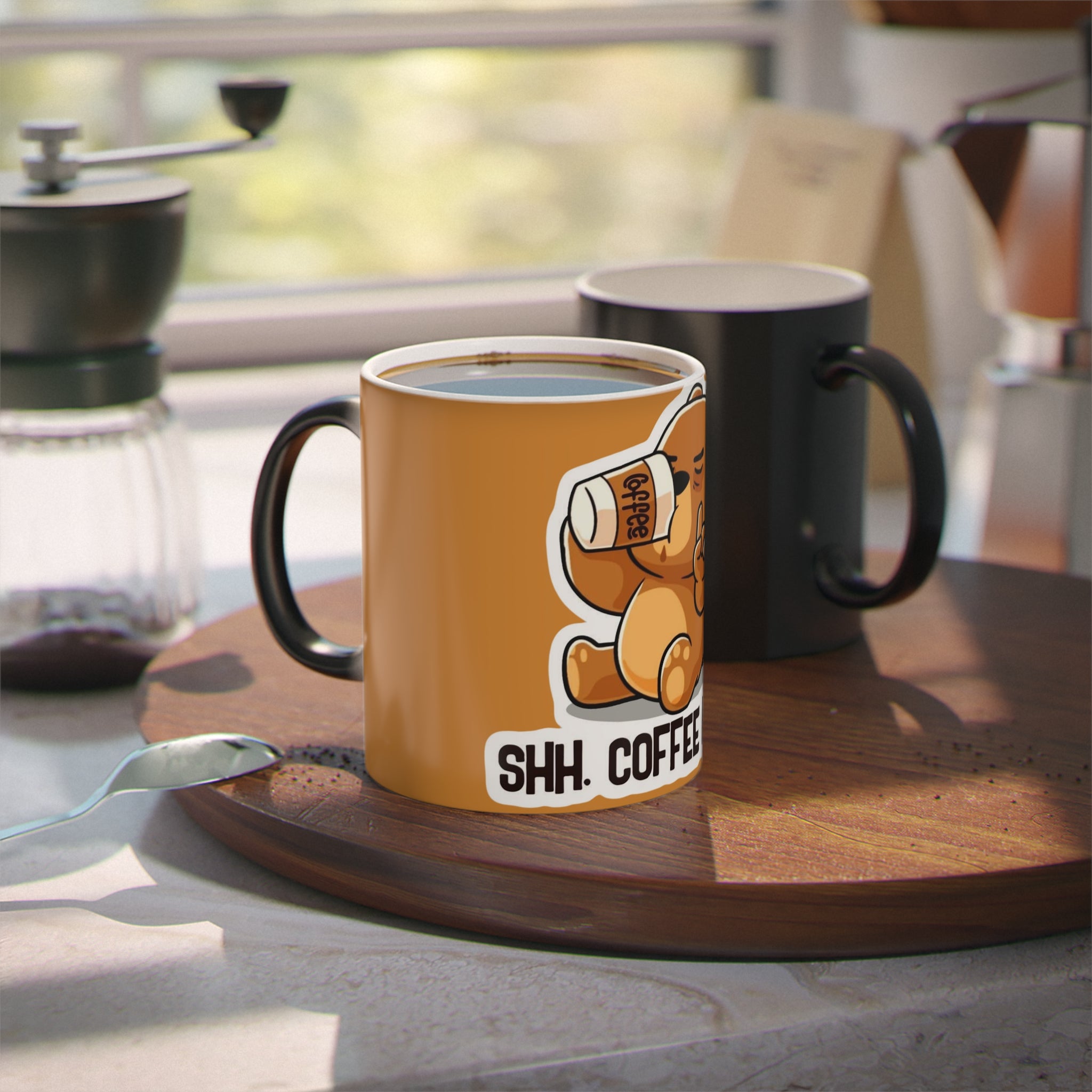 Sleepy Bear Drinking Coffee mug | Coffee First ceramic mug