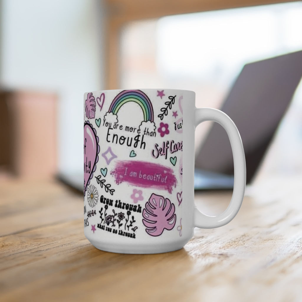 Positivity Mug — "Cup of Positivity" Inspirational Ceramic Coffee Mug (11oz/15oz)