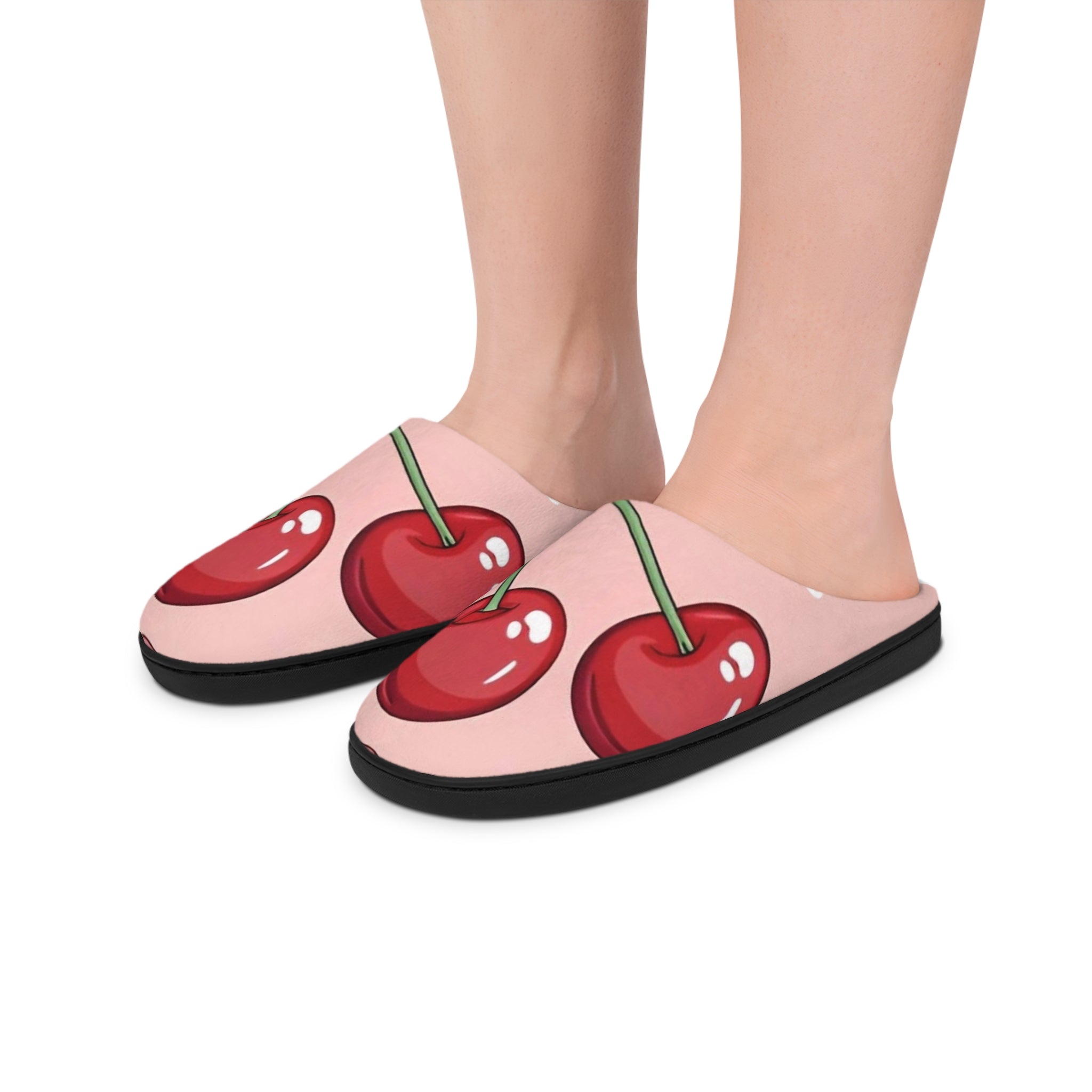 Cherry Blossom Women's Indoor Slippers — Pink Cozy House Shoes