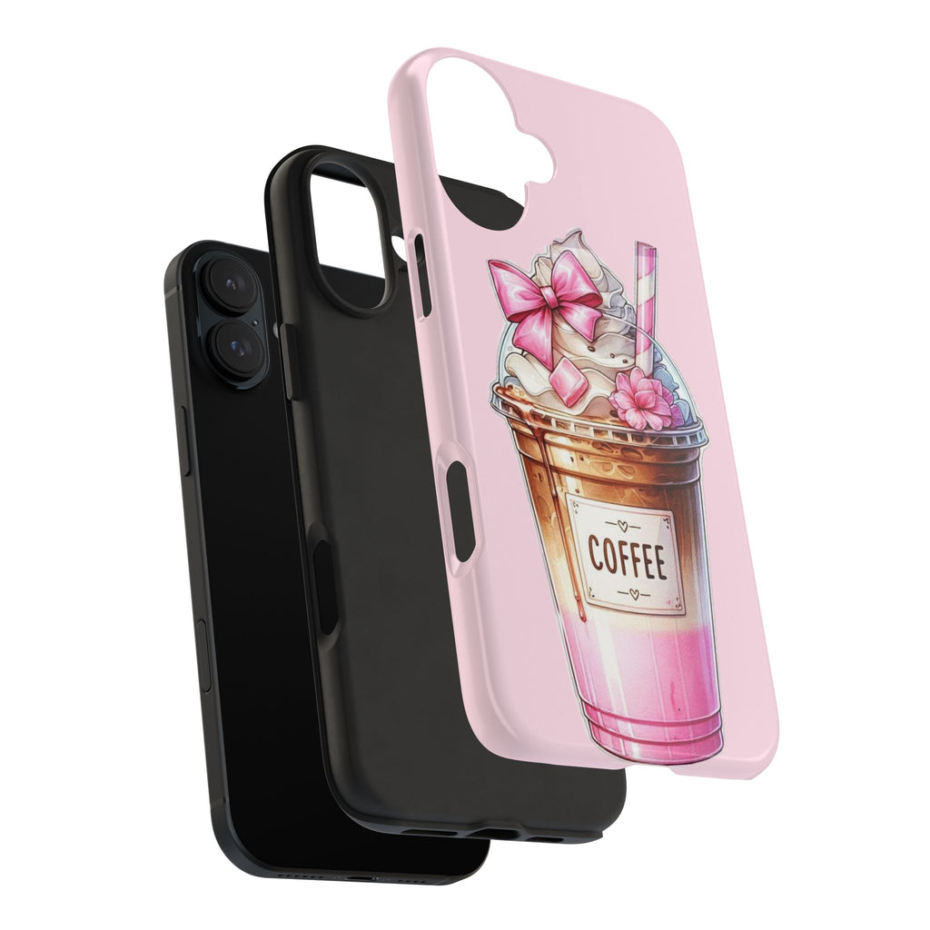 Cute Pink Coffee Phone Case — Kawaii Latte Tough Phone Case