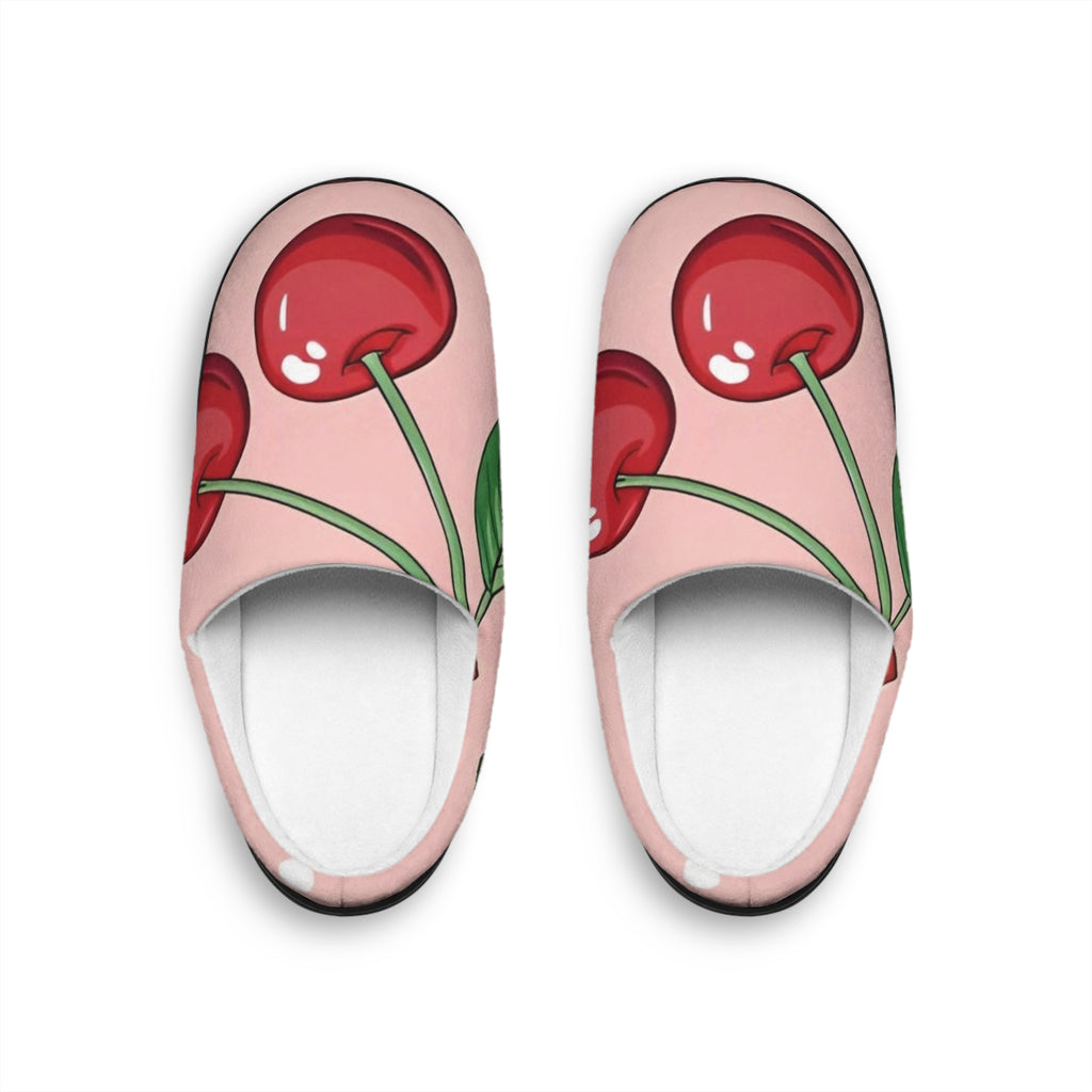 Cherry Blossom Women's Indoor Slippers — Pink Cozy House Shoes
