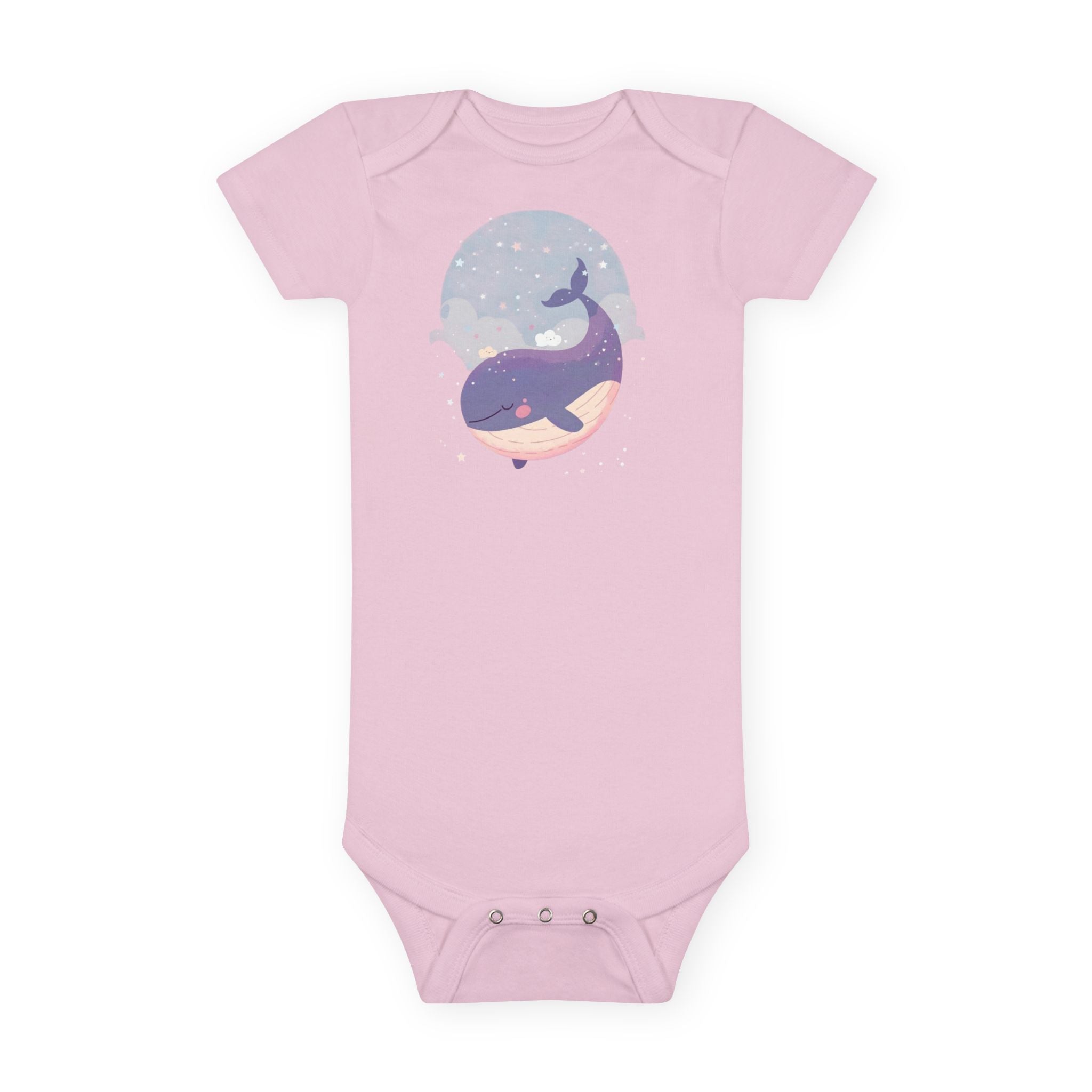 Whale Dream Baby Onesie — Pastel Night Sky Ocean Nursery Bodysuit