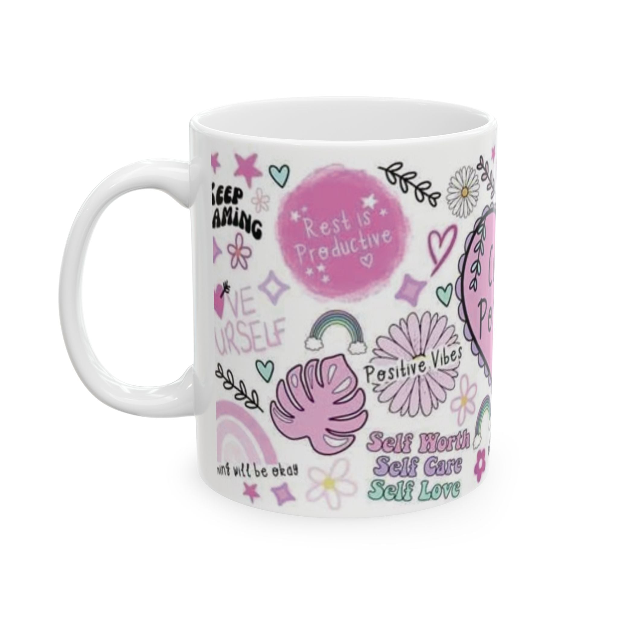 Positivity Mug — "Cup of Positivity" Inspirational Ceramic Coffee Mug (11oz/15oz)