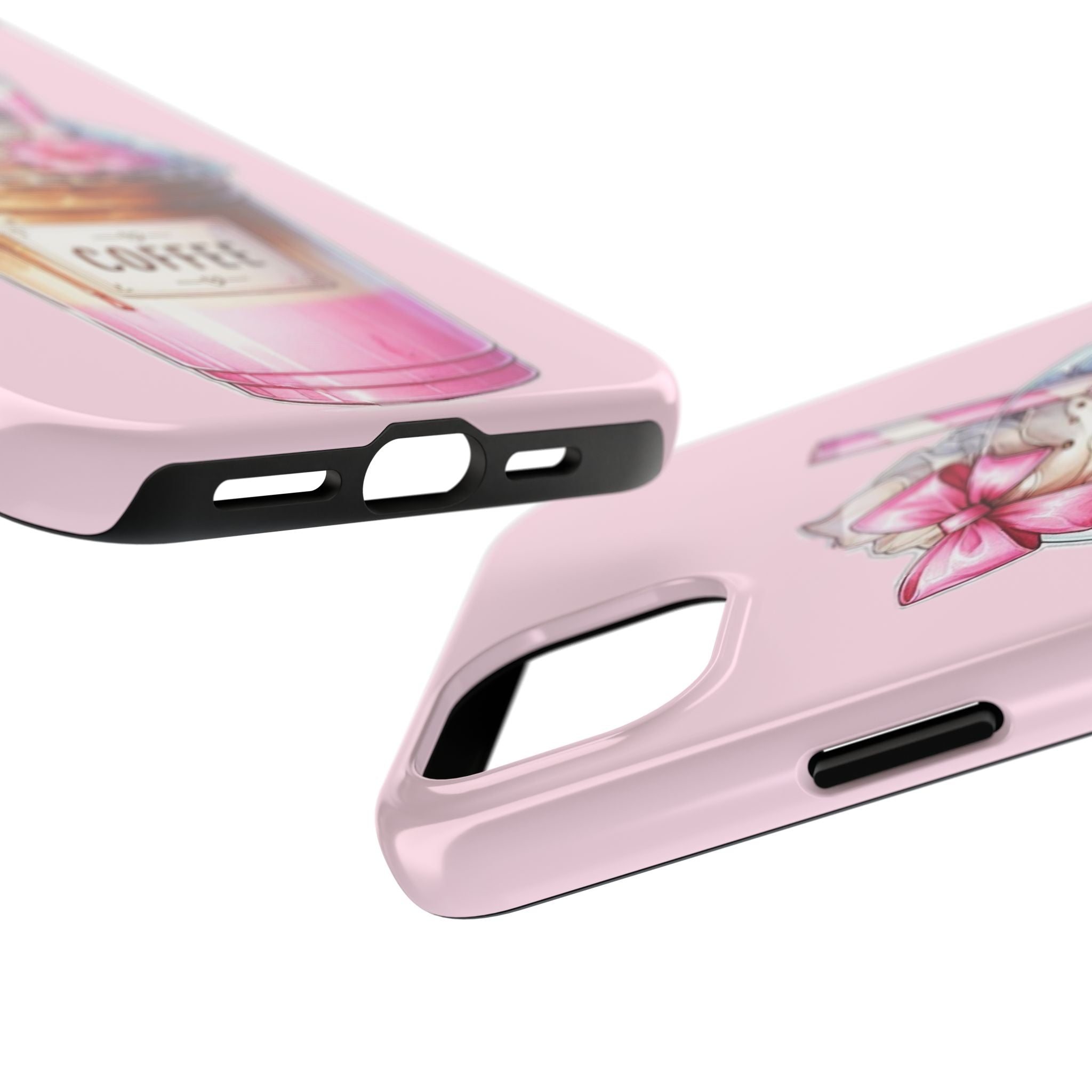 Cute Pink Coffee Phone Case — Kawaii Latte Tough Phone Case