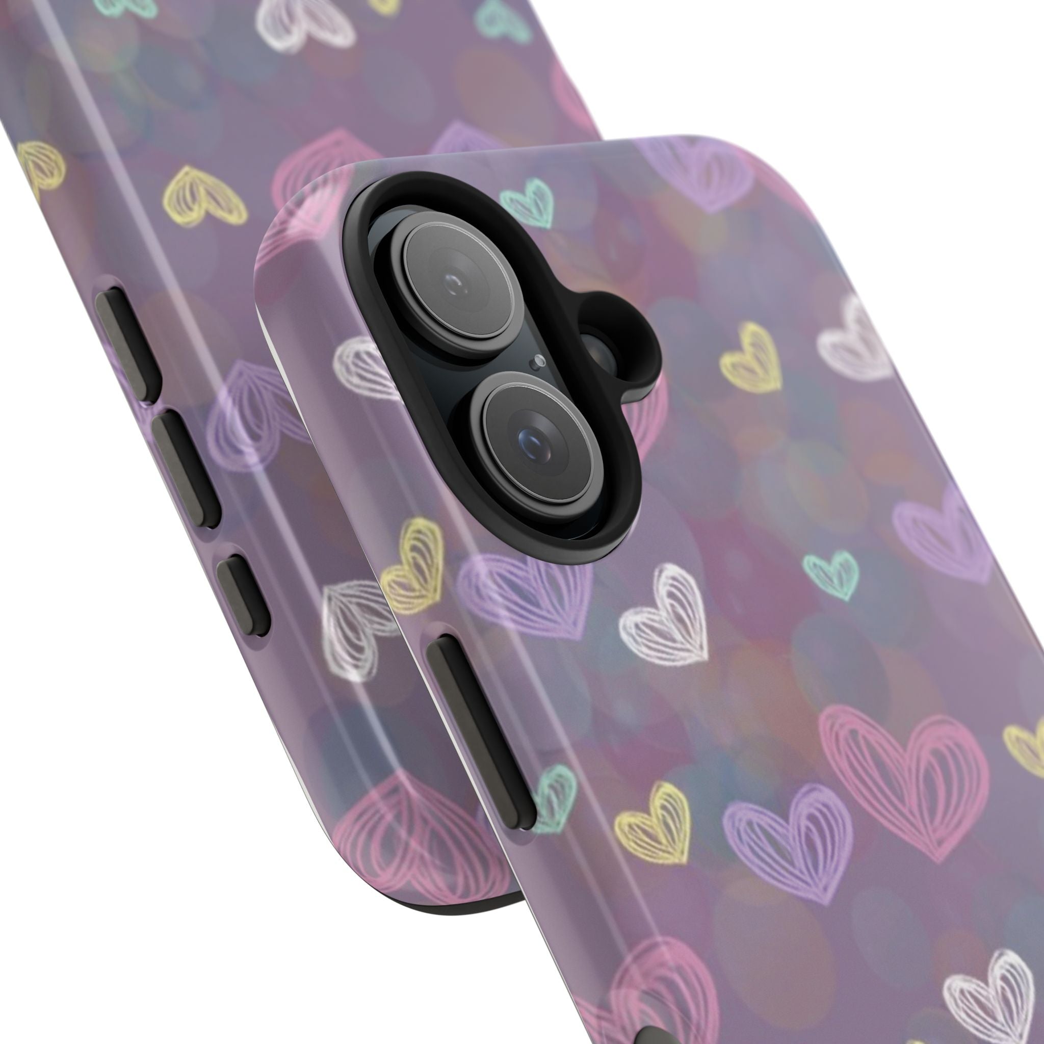 Tough Phone Case — Pastel Heart Pattern Protective Phone Cover