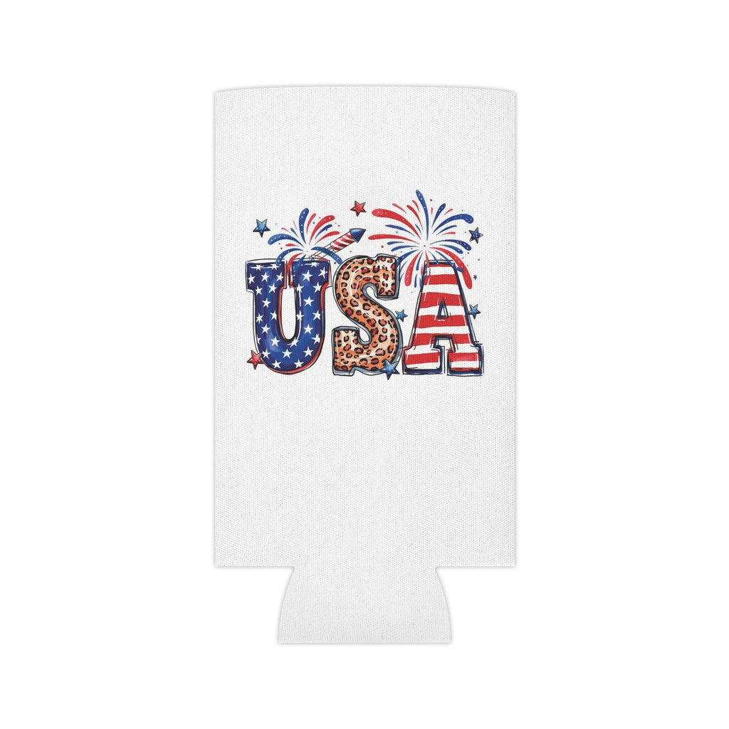All American Girl Can Cooler | USA Fireworks Slim Koozie