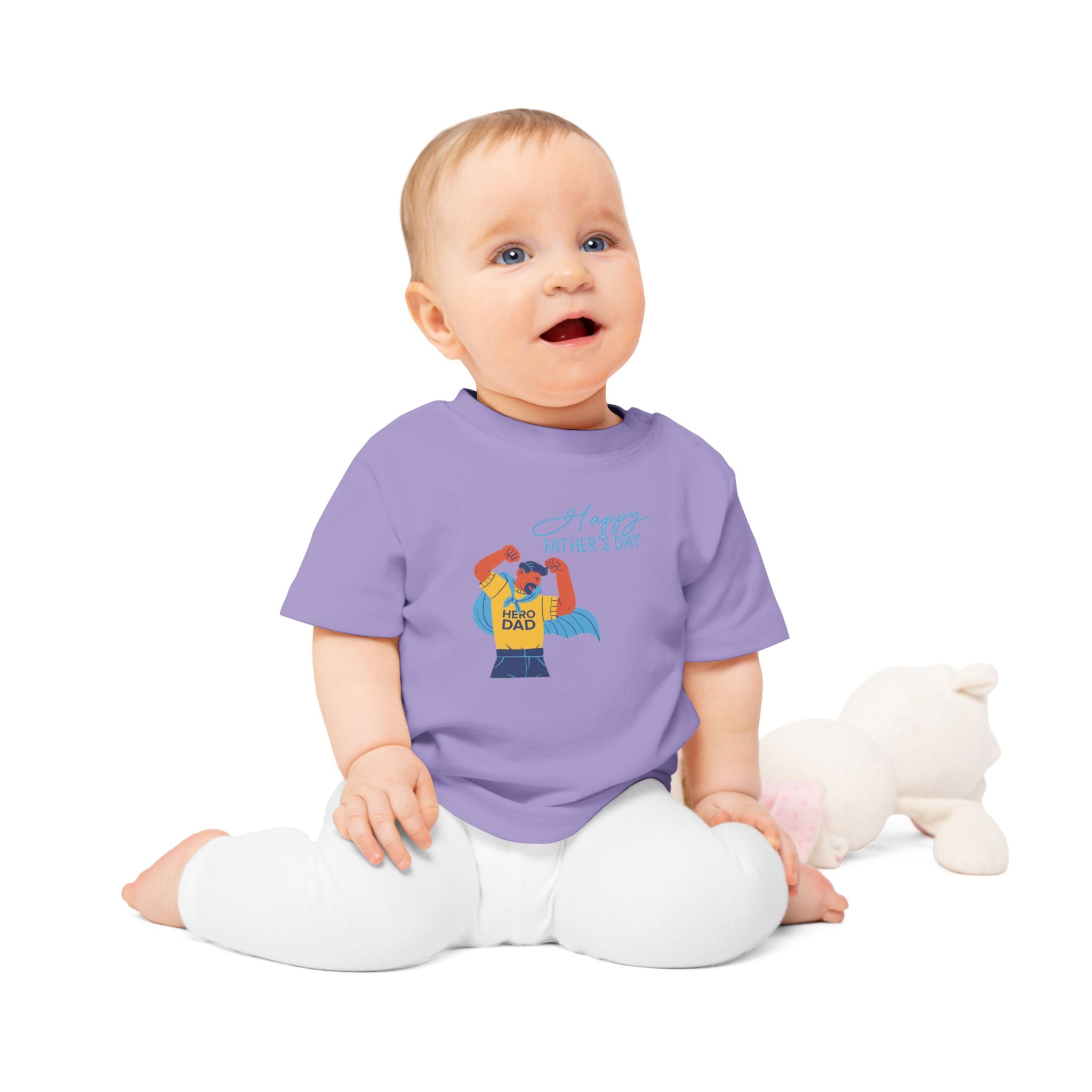 Happy Fathers Day Superhero Baby T Shirt