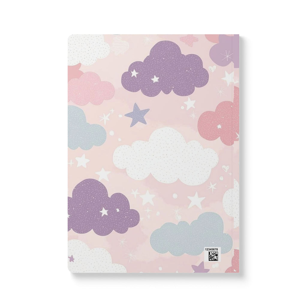 Pastel Cloud Pattern Softcover Journal | Stars & Clouds Notebook
