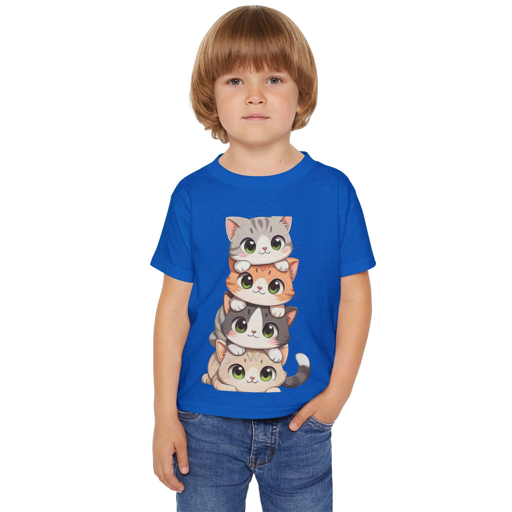 Stacked Cute Kittens Toddler T-shirt | Playful Cat Stack