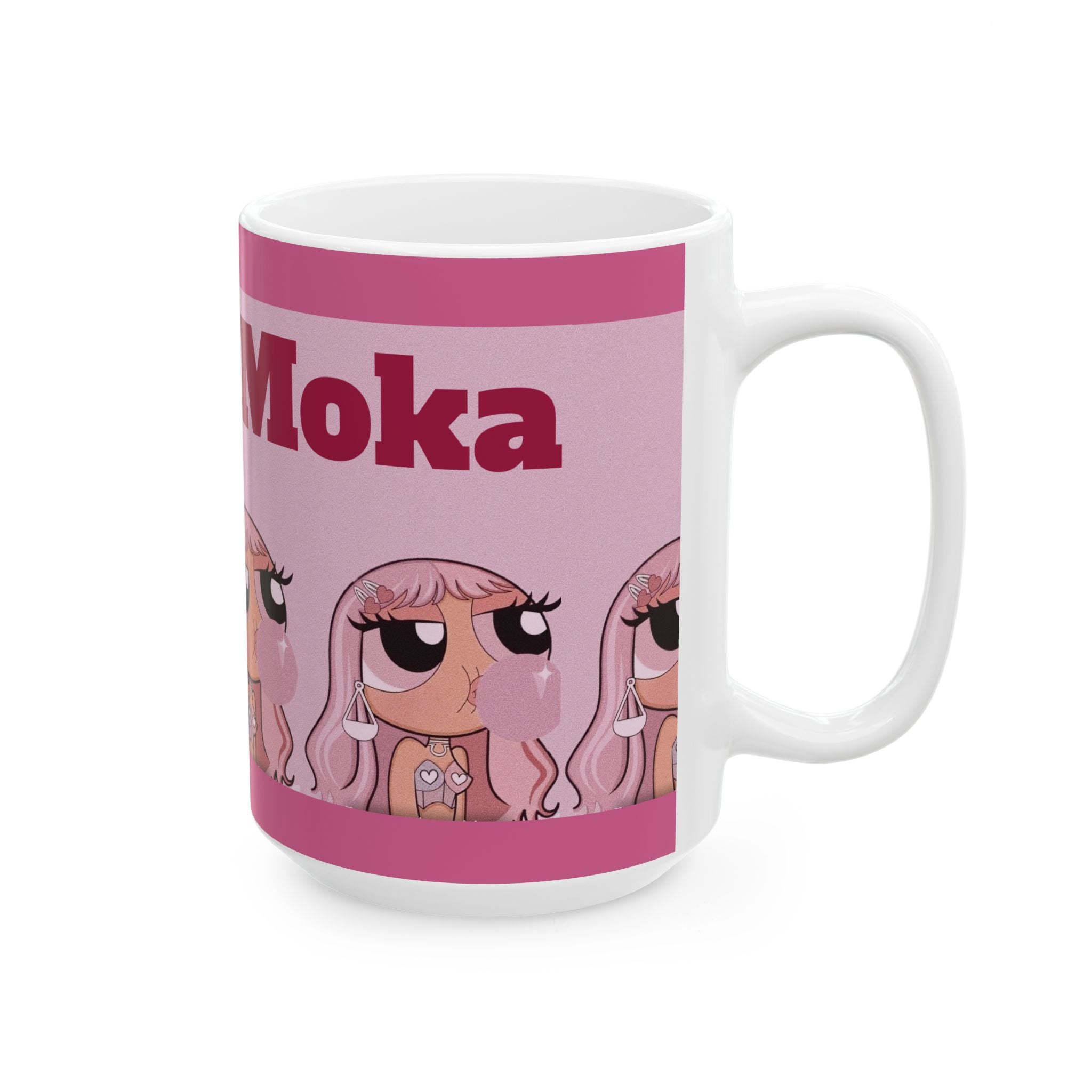 Pink Bubblegum Doll Mug | Ceramic Coffee Cup