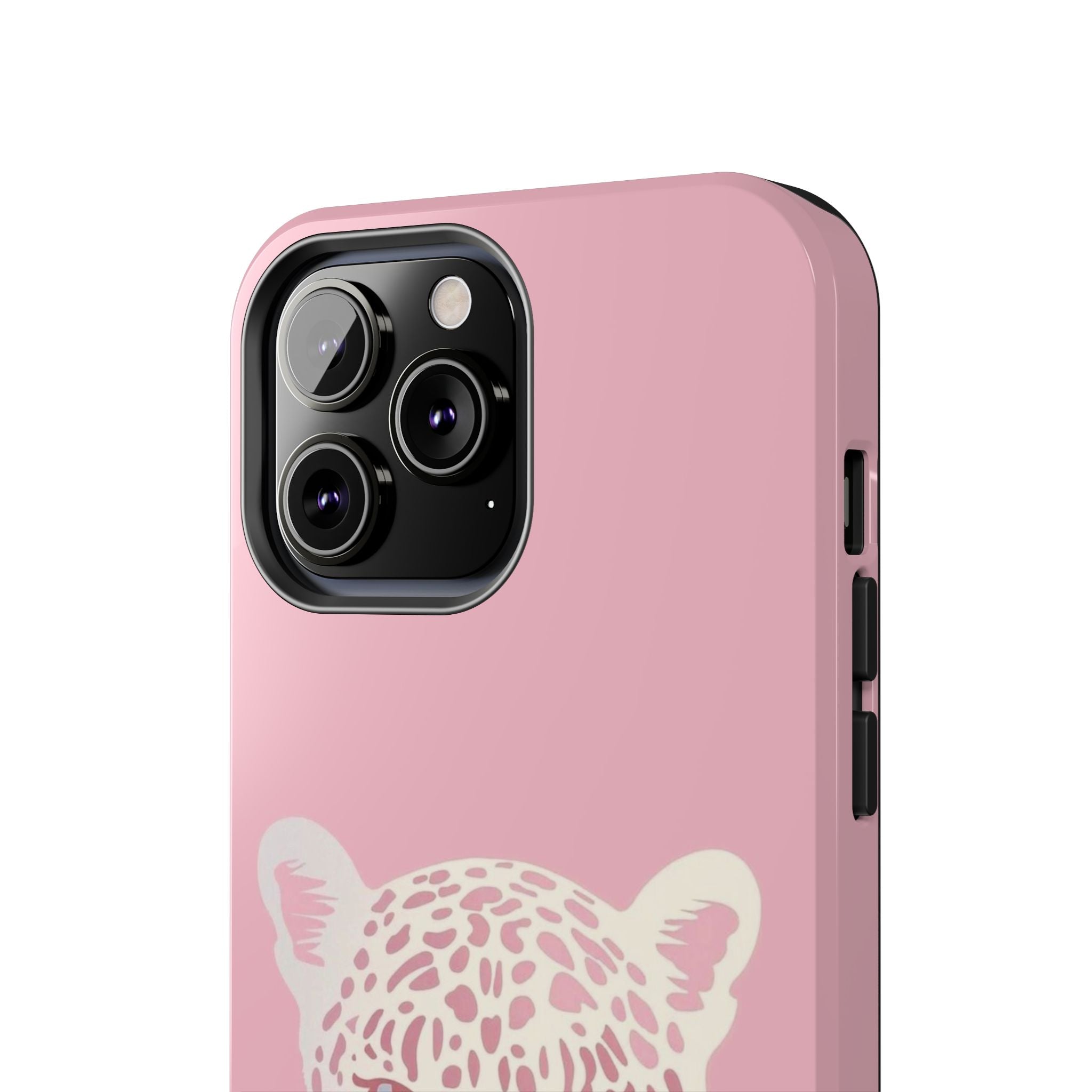 Tough Phone Case — Pink Leopard Face Protective Phone Cover