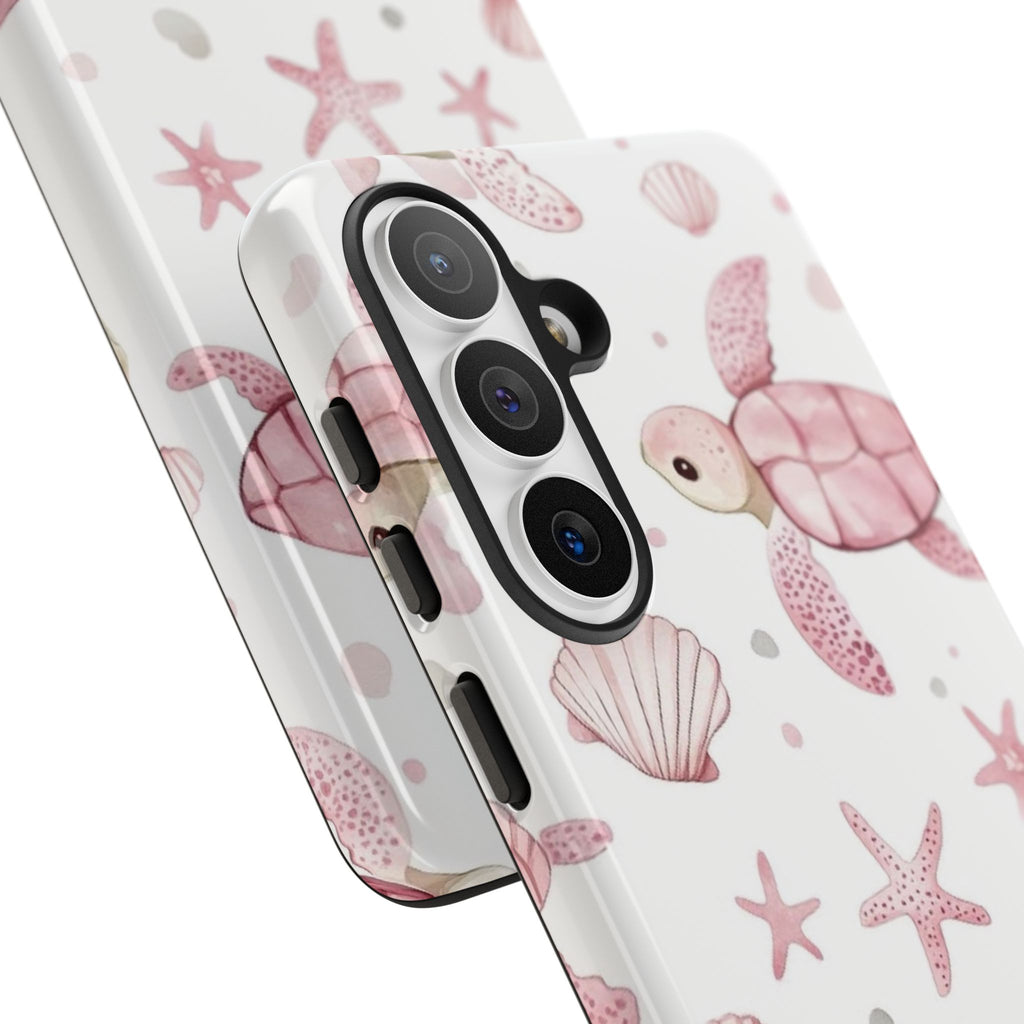 Pink Sea Turtle Pattern Phone Case | Tough Case