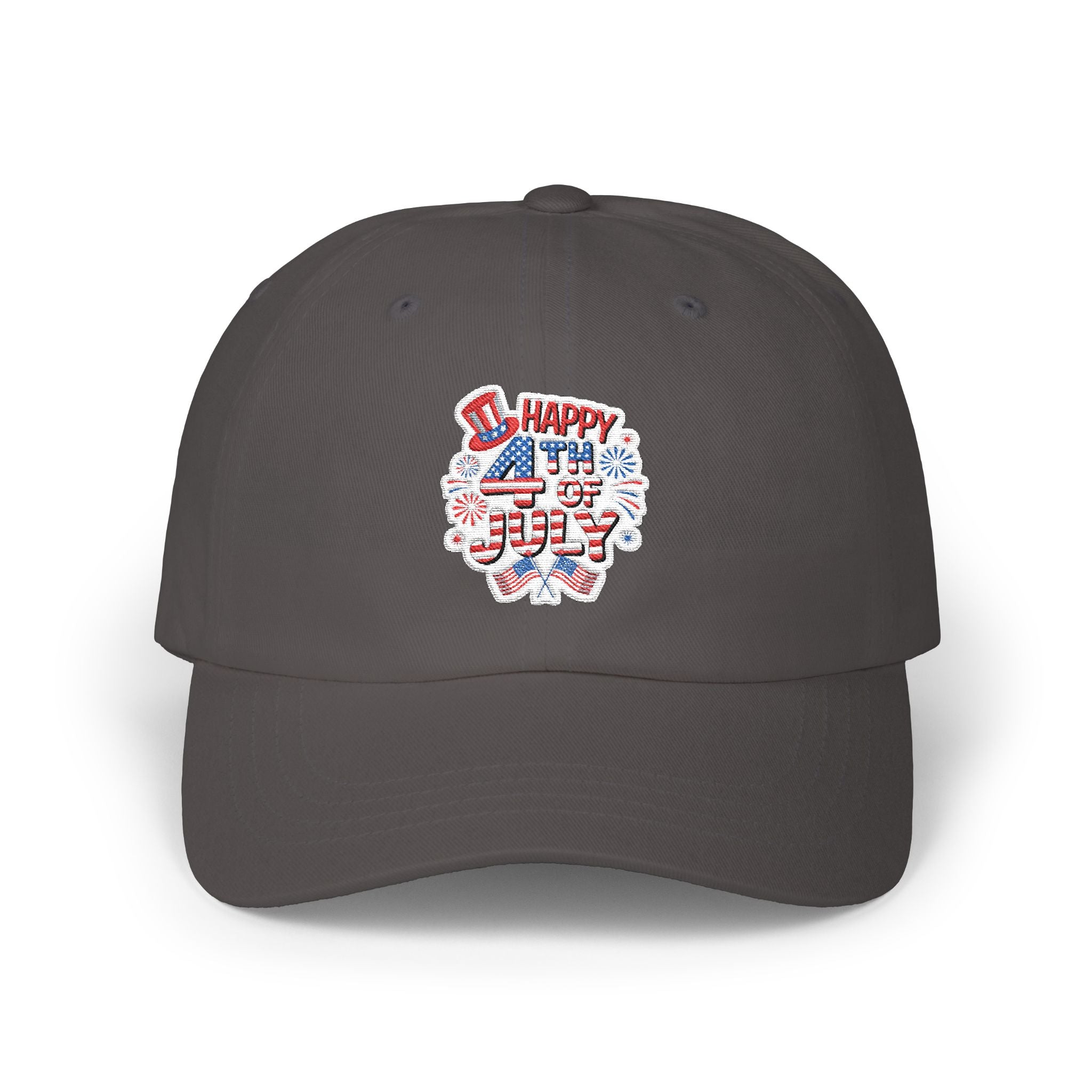 Patriotic 4th of July fireworks Dad Cap | American flag baseball hat