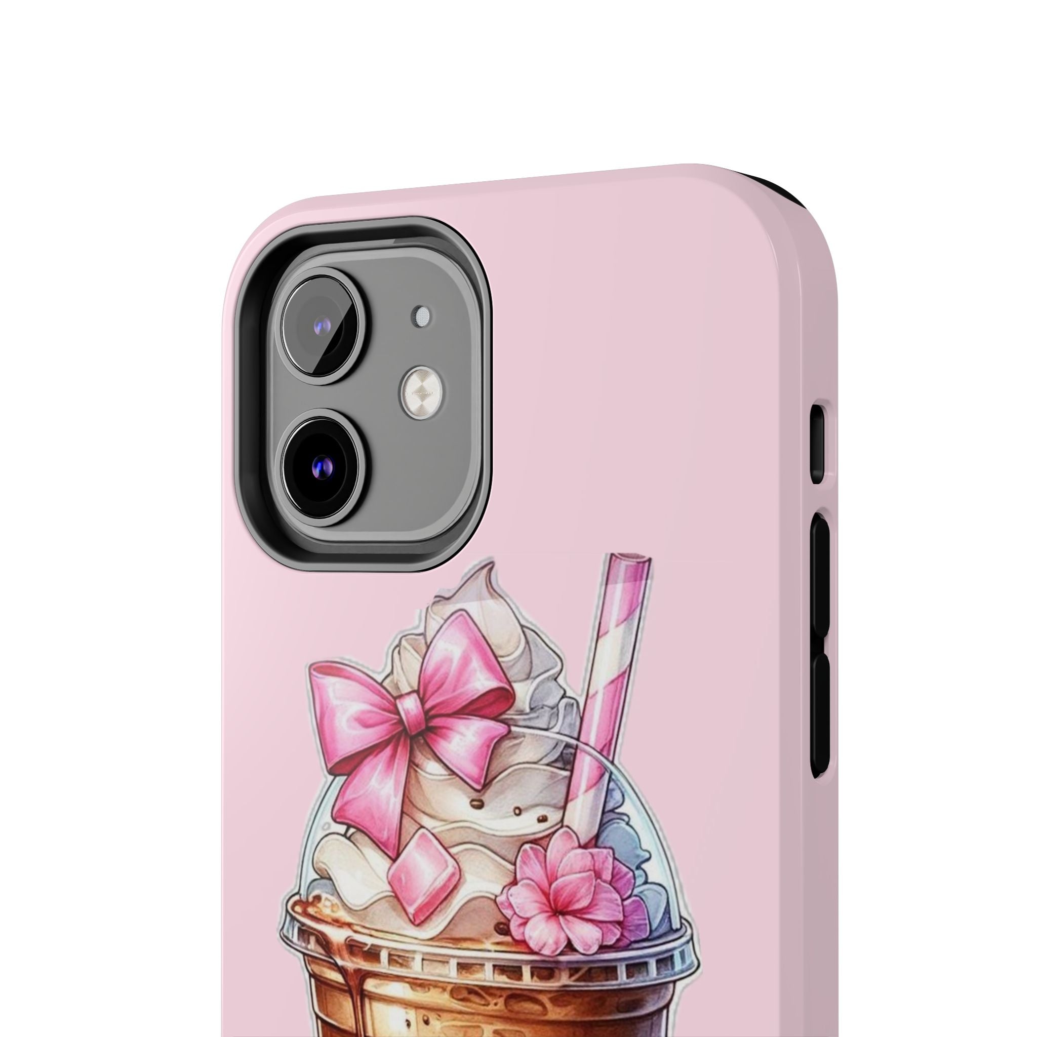 Cute Pink Coffee Phone Case — Kawaii Latte Tough Phone Case
