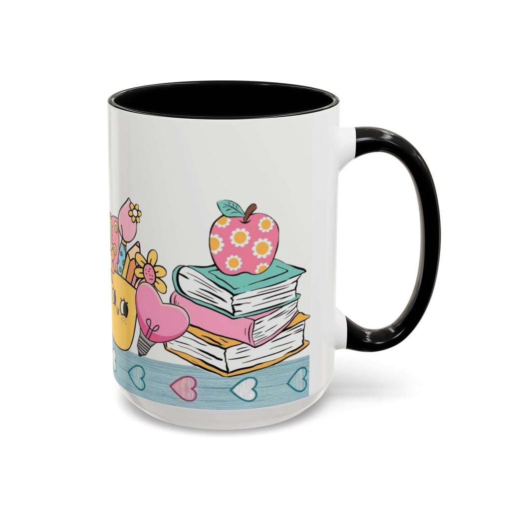 Cute Teacher Desk Accent Coffee Mug — Kawaii School Supplies Design